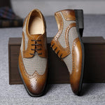 MEN'S BROGUE FASHION HOUNDSTOOTH DRESS SHOES 63097559S