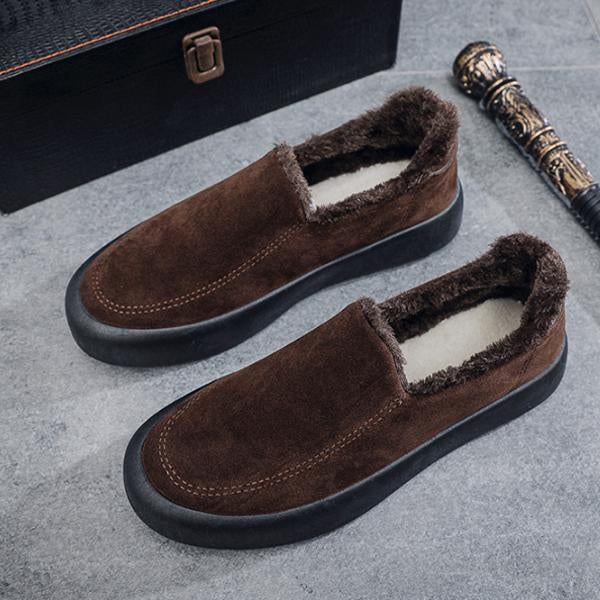 MEN'S SLIP-ON WARM PLUSH CASUAL COTTON SHOES 07807865S