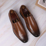 MEN'S RETRO SQUARE TOE DRESS SHOES 35233148S