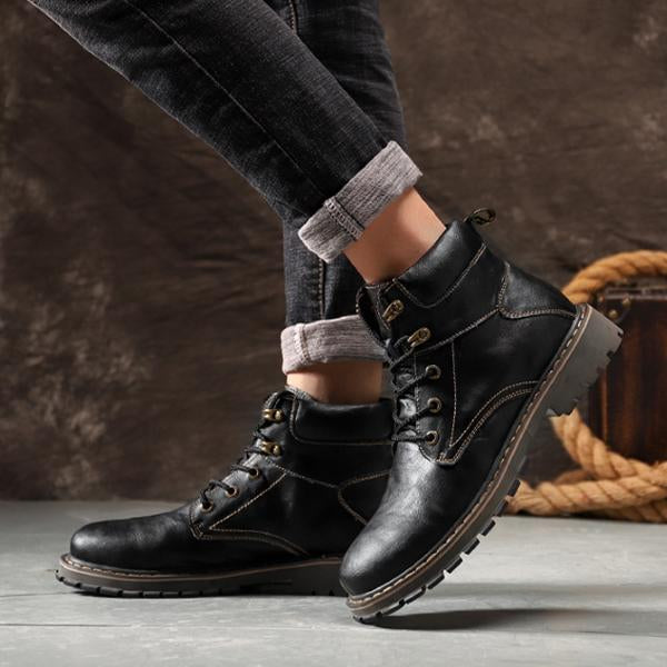 MEN'S CASUAL LACE UP OUTDOOR WORK STYLE BOOTS 88200417S