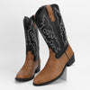 MEN'S RETRO POINTED EMBROIDERED COWBOY BOOTS 50092121YL