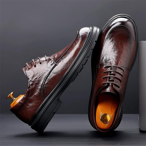 MEN'S LACE UP BUSINESS LEATHER SHOES 64489575YL