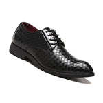 MEN'S CLASSIC CHECKERED RETRO LACE UP LEATHER SHOES 75744368YL