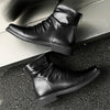 MEN'S STYLISH SQUARE TOE PLEATED ANKLE BOOTS 72487728S