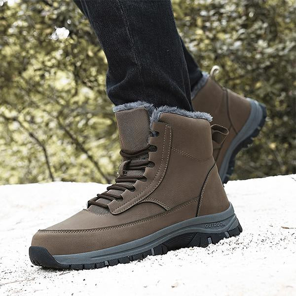 MEN'S OUTDOOR THICK SOFT LEATHER WARM BOOTS 58109363YL