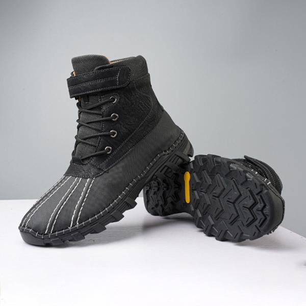 MEN'S CASUAL LACE-UP PLUSH COMBAT BOOTS 26534339S