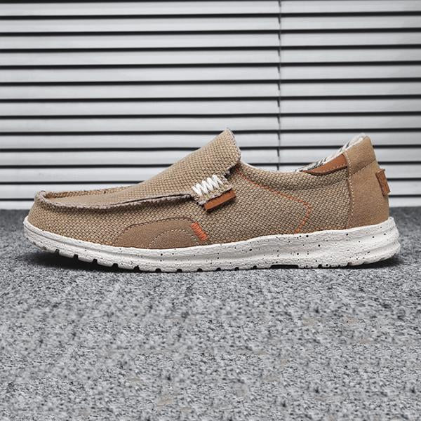 MEN'S CASUAL BREATHABLE SLIP-ON CANVAS SHOES 04386164S