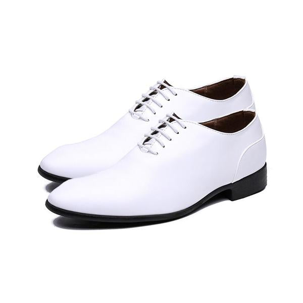 MEN'S SOLID COLOR LACE-UP BUSINESS DRESS SHOES 21332067S