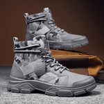 MEN'S LACE-UP THICK-SOLED VINTAGE CAMOUFLAGE BOOTS 19262647S