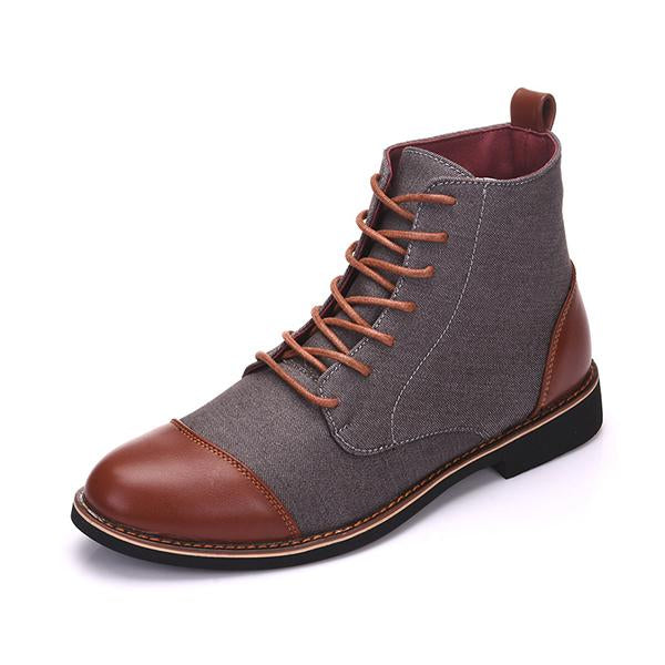 MEN'S CASUAL PATCHWORK CHUKKA BOOTS 18005540S