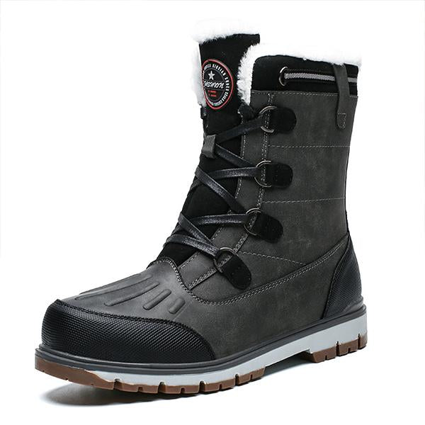 MEN'S CASUAL PLUSH FASHION HIGH-TOP WARM SNOW BOOTS 70905793S