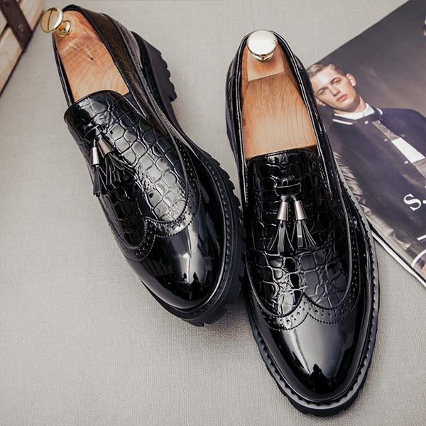 MEN'S FASHION TASSEL SLIP-ON BROGUE LOAFERS 68006675S