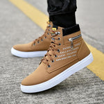 MEN'S CASUAL LETTER HIGH TOP CANVAS SHOES 34738690S