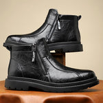 MEN'S ROUND TOE SIDE ZIPPER ANKLE BOOTS 75563300YL