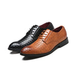 MEN'S LACE-UP PLAID CASUAL DRESS SHOES 36427871S