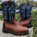 MEN'S CONTRASTING RETRO COWBOY BOOTS 22132562YL