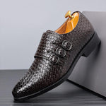 MEN'S STYLISH THREE-BUCKLE SLIP-ON MONK SHOES 19660246S