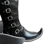 MEN'S RETRO BUCKLE DESIGN POINTED WESTERN BOOTS 73562095YL