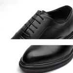 MEN'S BLACK BUSINESS CASUAL LEATHER SHOES 57392643YL