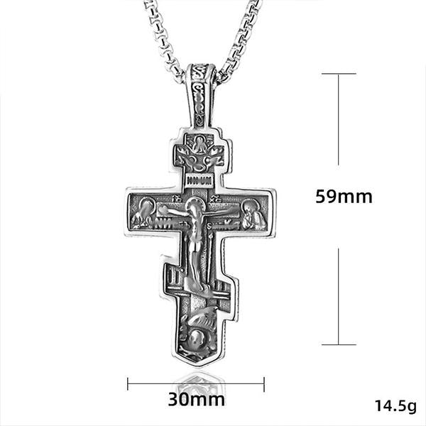 MEN'S VINTAGE CROSS SKULL NECKLACE 56065167S