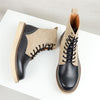 MEN'S CASUAL CONTRAST COLOR LACE-UP WORK STYLE BOOTS 20972198S