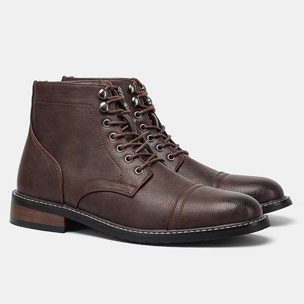 MEN'S CASUAL RETRO LACE UP WORK BOOTS 82931245YL