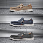 MEN'S CASUAL BREATHABLE SLIP-ON CANVAS SHOES 04386164S