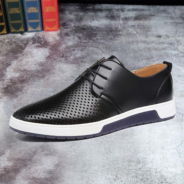 MEN'S NON-SLIP LACE-UP HOLLOW CASUAL SHOES 45815326S