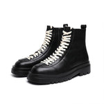 MEN'S STYLISH LACE-UP THICK-SOLED WORK STYLE BOOTS 78442838S