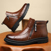 MEN'S ROUND TOE SIDE ZIPPER ANKLE BOOTS 75563300YL