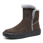 MEN'S CASUAL FUR COLLAR SLIP-ON FLAT SNOW BOOTS 84370125S