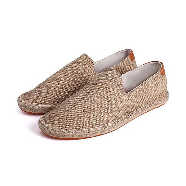 MEN'S SLIP-ON HAND-STITCHED ESPADRILLE FISHERMAN SHOES 69077762S