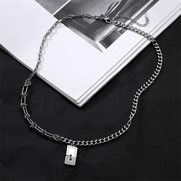 MEN'S TITANIUM STEEL VERSATILE NECKLACE 36957037YL