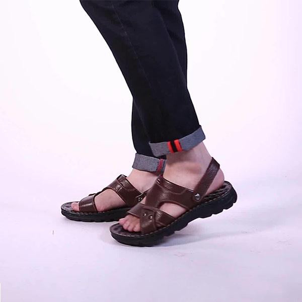 MEN'S CASUAL LEATHER  TWO WEAR BEACH SANDALS 84135012YL