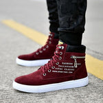 MEN'S CASUAL LETTER HIGH TOP CANVAS SHOES 34738690S