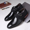 MEN'S STYLISH COLORBLOCK BELT BUCKLE DRESS SHOES 94435109S