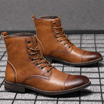 MEN'S FASHIONABLE GRADIENT RETRO LACE UP BOOTS 72682174S