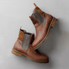 MEN'S VINTAGE LEATHER STITCHED ANKLE BOOTS 26086870S