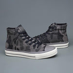 MEN'S CLASSIC LACE-UP RETRO CAMOUFLAGE CANVAS SHOES 61198095S