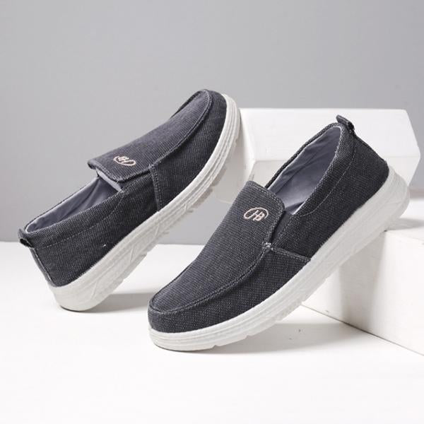 MEN'S ELASTIC SLIP-ON CANVAS SHOES 13142375S