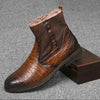 MEN'S RETRO STONE PATTERN WARM COTTON BOOTS 99545698S