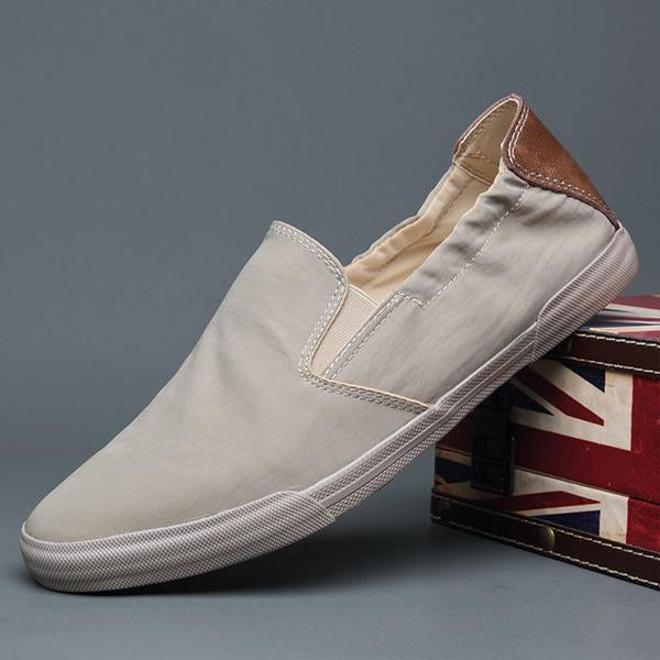 MEN'S CASUAL STITCHING CANVAS SLIP-ON SHOES 63220029S