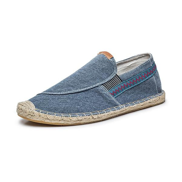 MEN'S VINTAGE HAND-SEWN CANVAS ESPADRILLES 10722543S