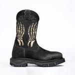 MEN'S HALLOWEEN SKULL SQUARE TOE WESTERN BOOTS 09262457S