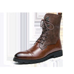 MEN'S RETRO PERSONALIZED LACE UP LEATHER BOOTS 63611355YL