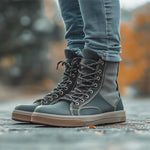 MEN'S LACE UP CASUAL CANVAS BOOTS 06347659YL