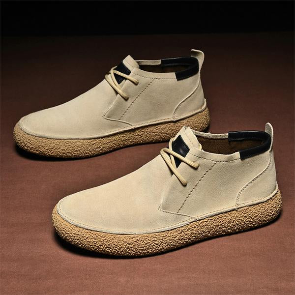 MEN'S SUEDE RETRO THICK SOLED LACE UP CASUAL SHOES 86292264YL