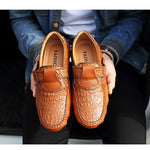 MEN'S RETRO CASUAL DRIVING LEATHER SHOES 43387541YL