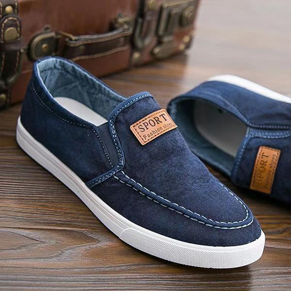 MEN'S RETRO NON-SLIP SLIP-ON CANVAS SHOES 46569144S