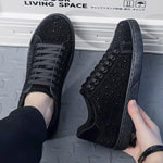 MEN'S STYLISH RHINESTONE LACE-UP CASUAL SHOES 27605133S